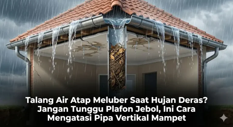 Talang Air Atap Meluber Saat Hujan Deras Jangan Tunggu Plafon Jebol, Ini Cara Mengatasi Pipa Vertikal Mampet